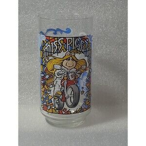 Vintage 1981 Motorcycle Miss Piggy McDonald’s Glass The Great Muppet Caper